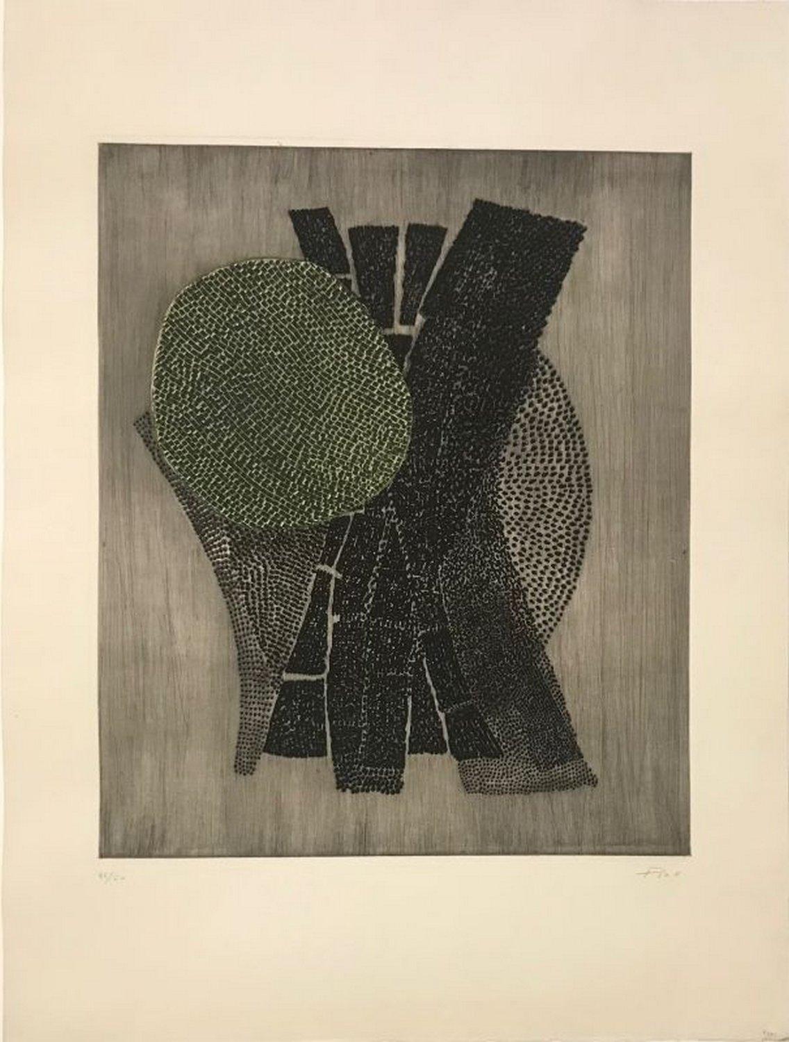 Arthur Luis Piza Abstract Print - Green Moon 