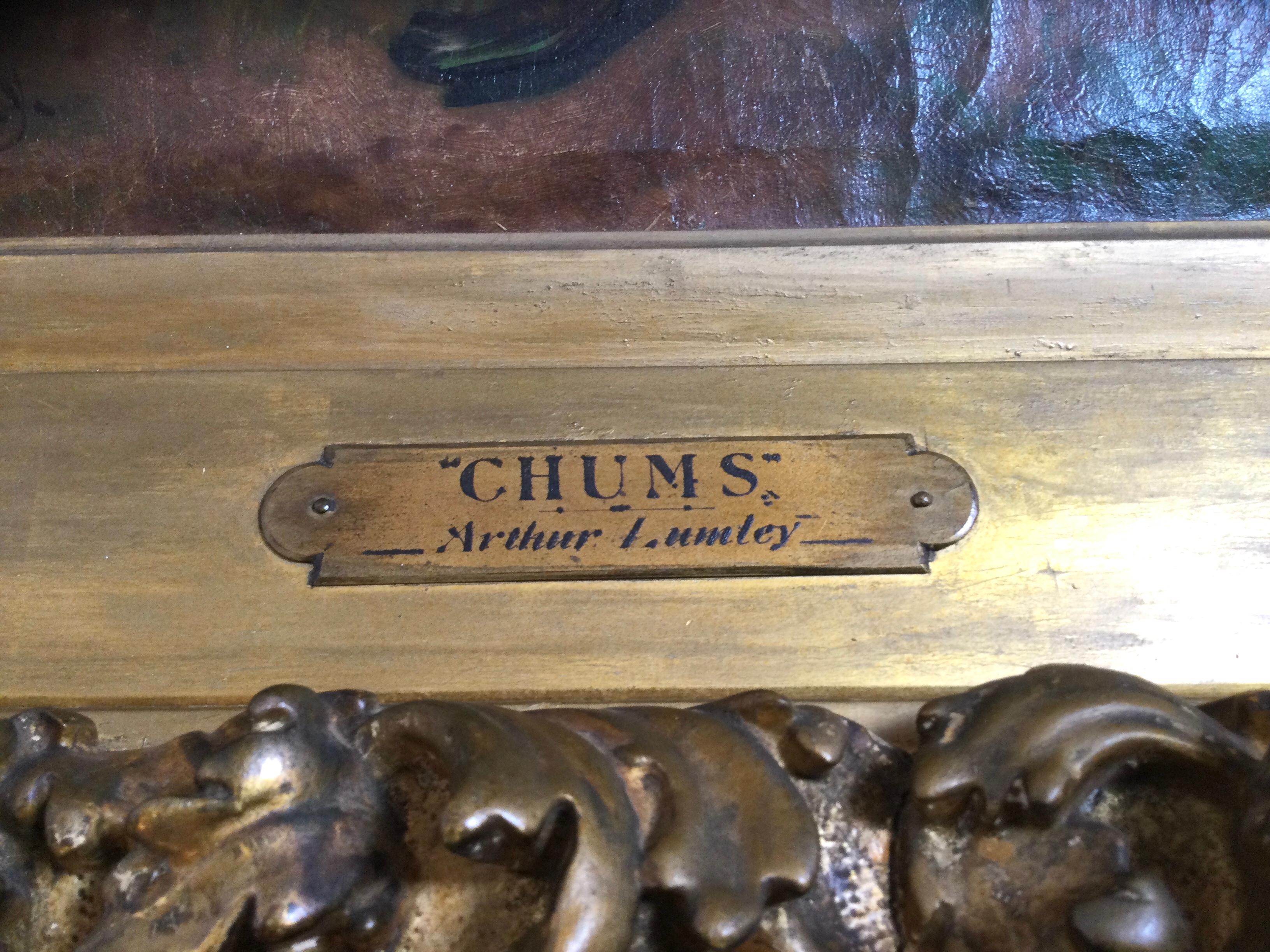 Arthur Lumley Dipinto olio su tela dal titolo Chums 3
