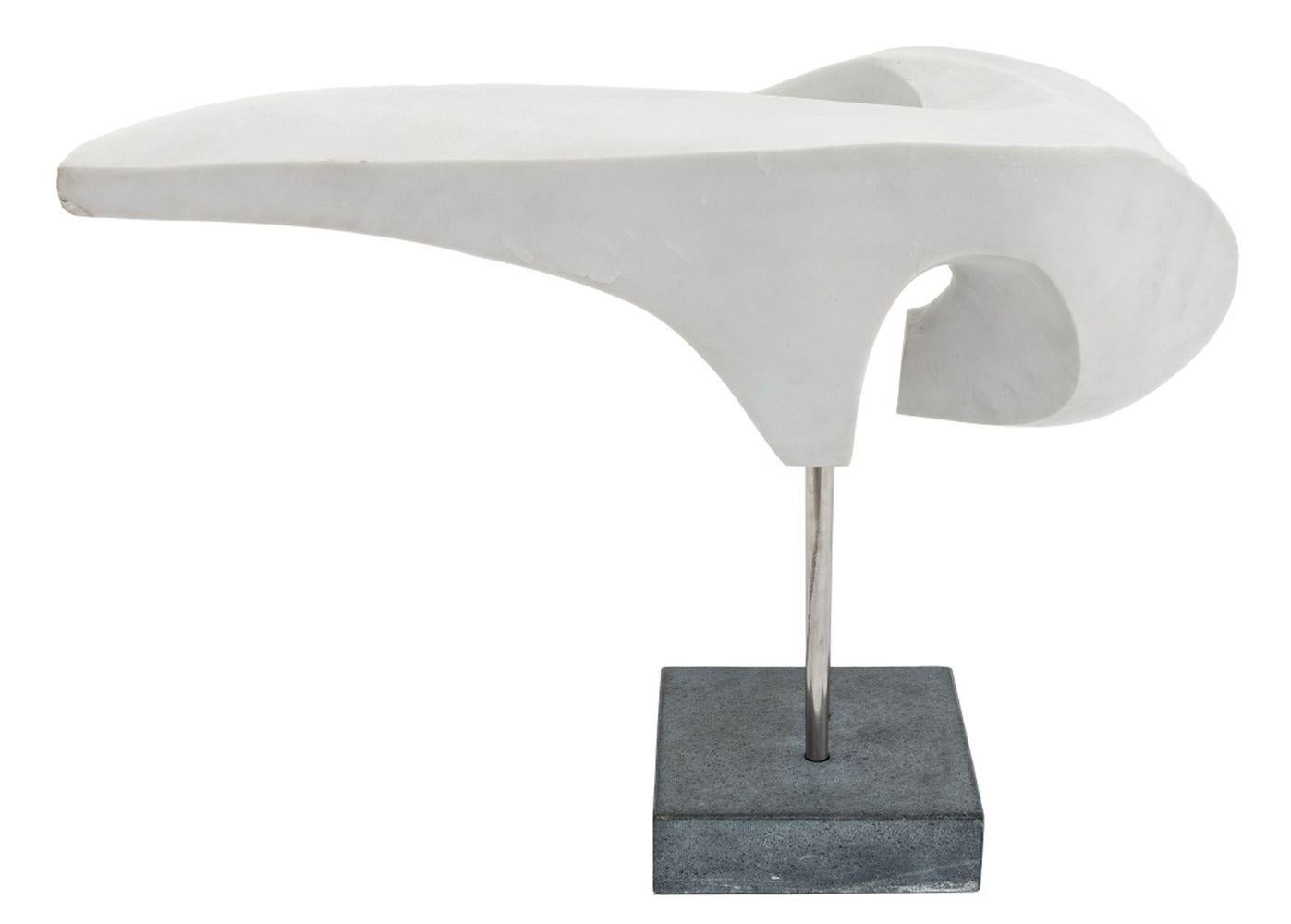 Americano Arthur M. Bernhang Gray Marble Sculpture, 1985 in vendita
