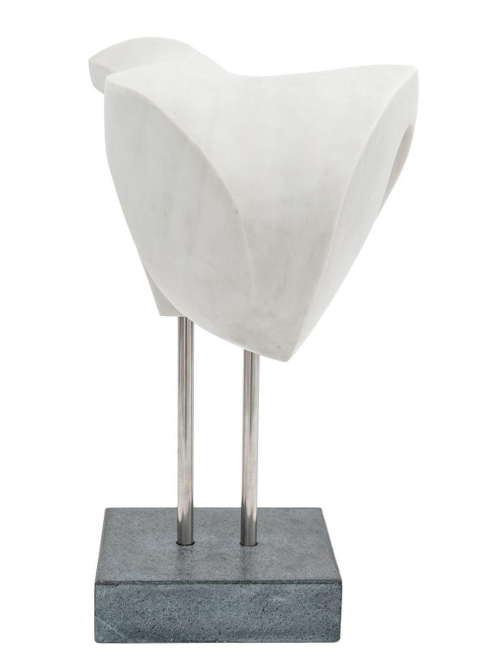 Arthur M. Bernhang Gray Marble Sculpture, 1985 in vendita 1