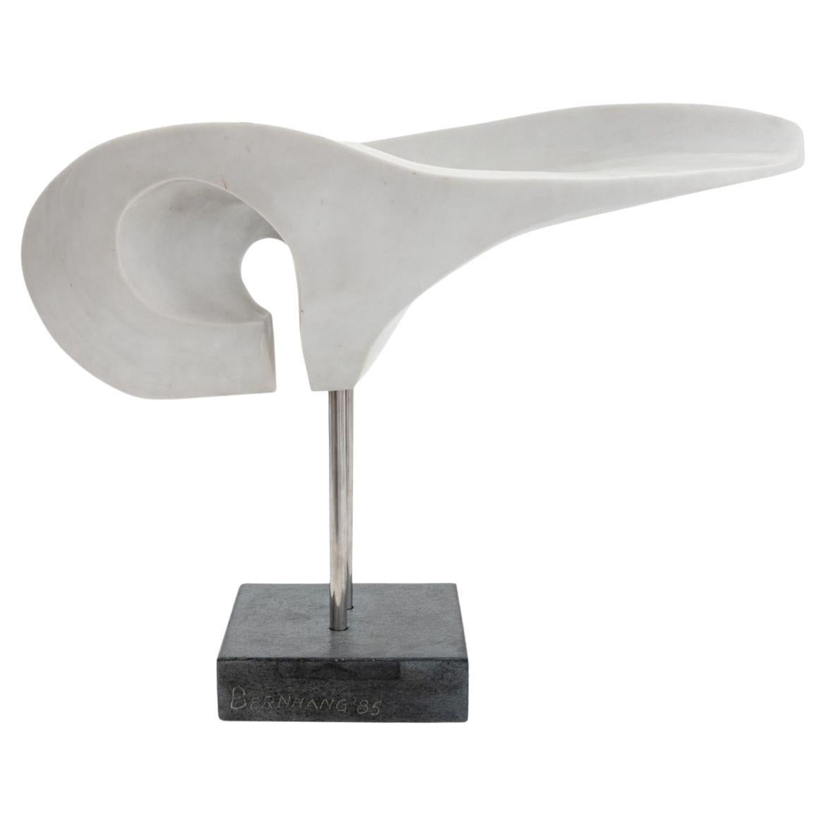 Arthur M. Bernhang Gray Marble Sculpture, 1985