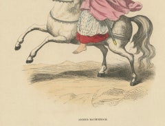 Arthur MacMurrough: The Irish Charging Chieftain, Lithograph Published in 1847