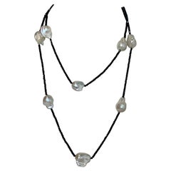 Arthur Marder Perle d'eau douce baroque de 24 mm & Collier de spinelle noir rt 1 000 $