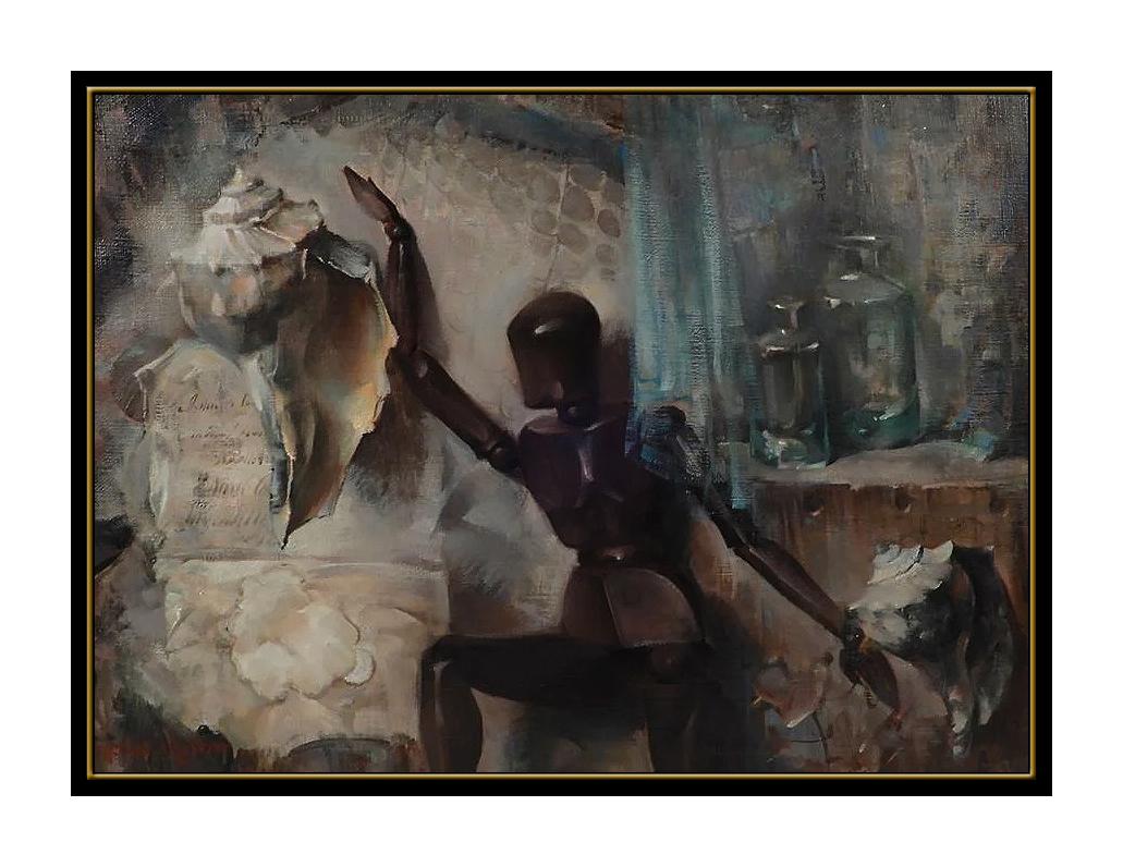 Arthur Meltzer Original OilPainting On Canvas Figurative Signed Framed Artwork For Sale 1