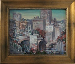 "Dream City, " Philadelphia, Pennsylvania Mid-century Modern Cityscape View