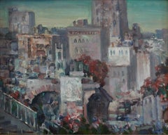 "Dream City, " Philadelphia, Pennsylvania Mid-century Modern Cityscape View
