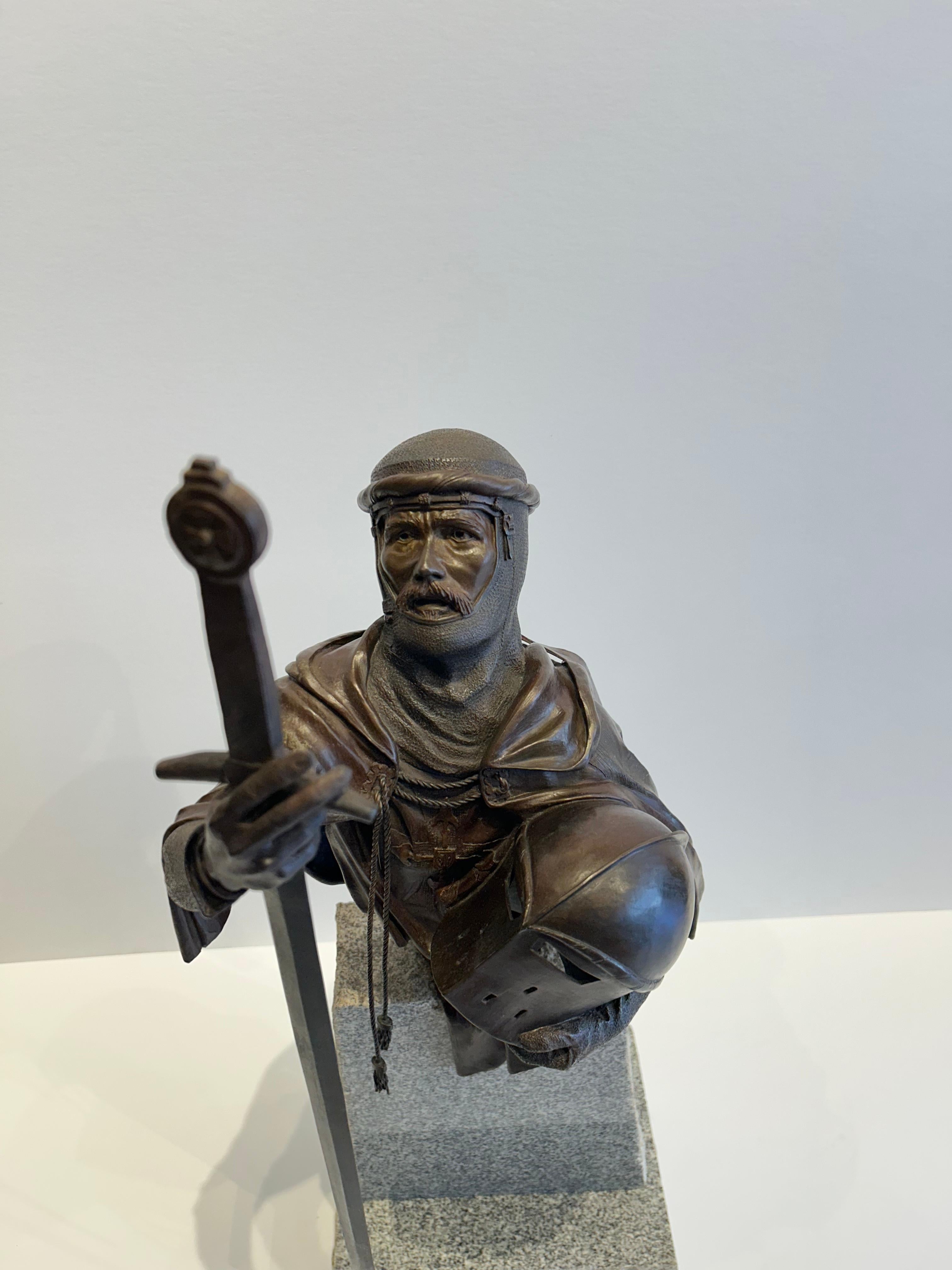 The Crusader - Contemporary Sculpture by Arthur Nathan Muir