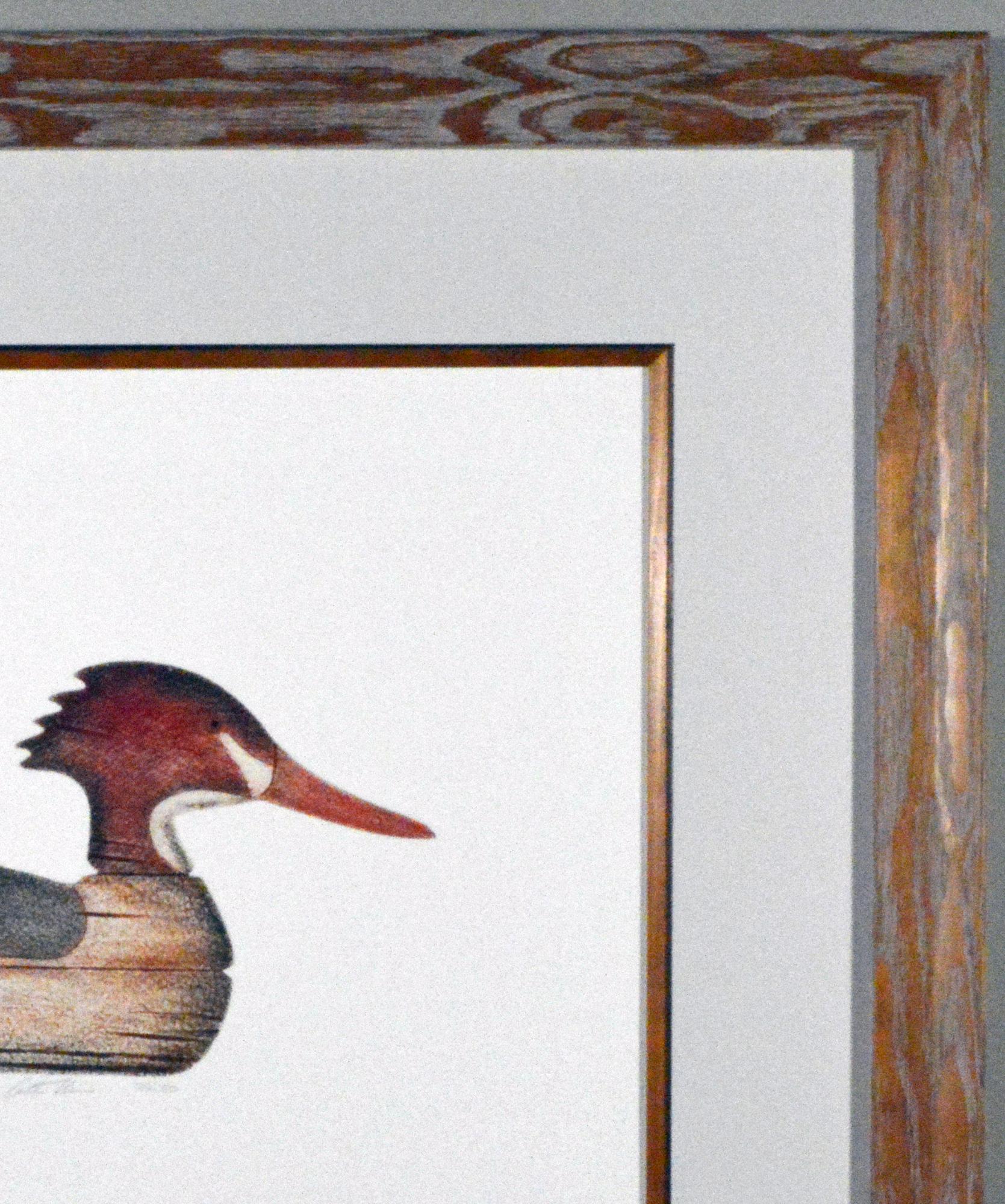 Papier Impression d'Arthur Nevin d'un bois décoré d'un canard sauterelle à la cuve rouge, Beach Haven, NJ en vente