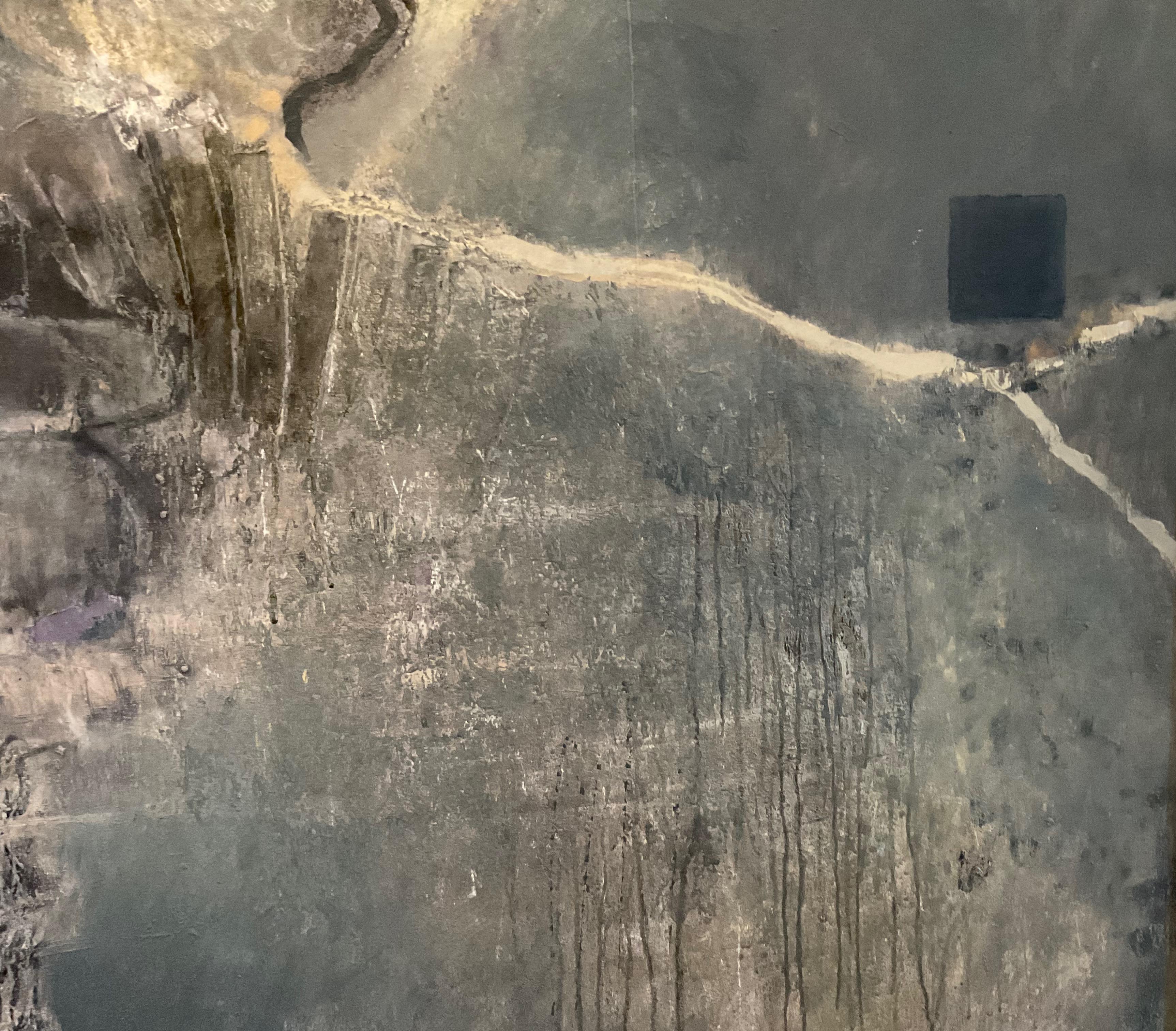 Slowly Dark Siblings - Abstract Expressionist Painting by Arthur Okamura