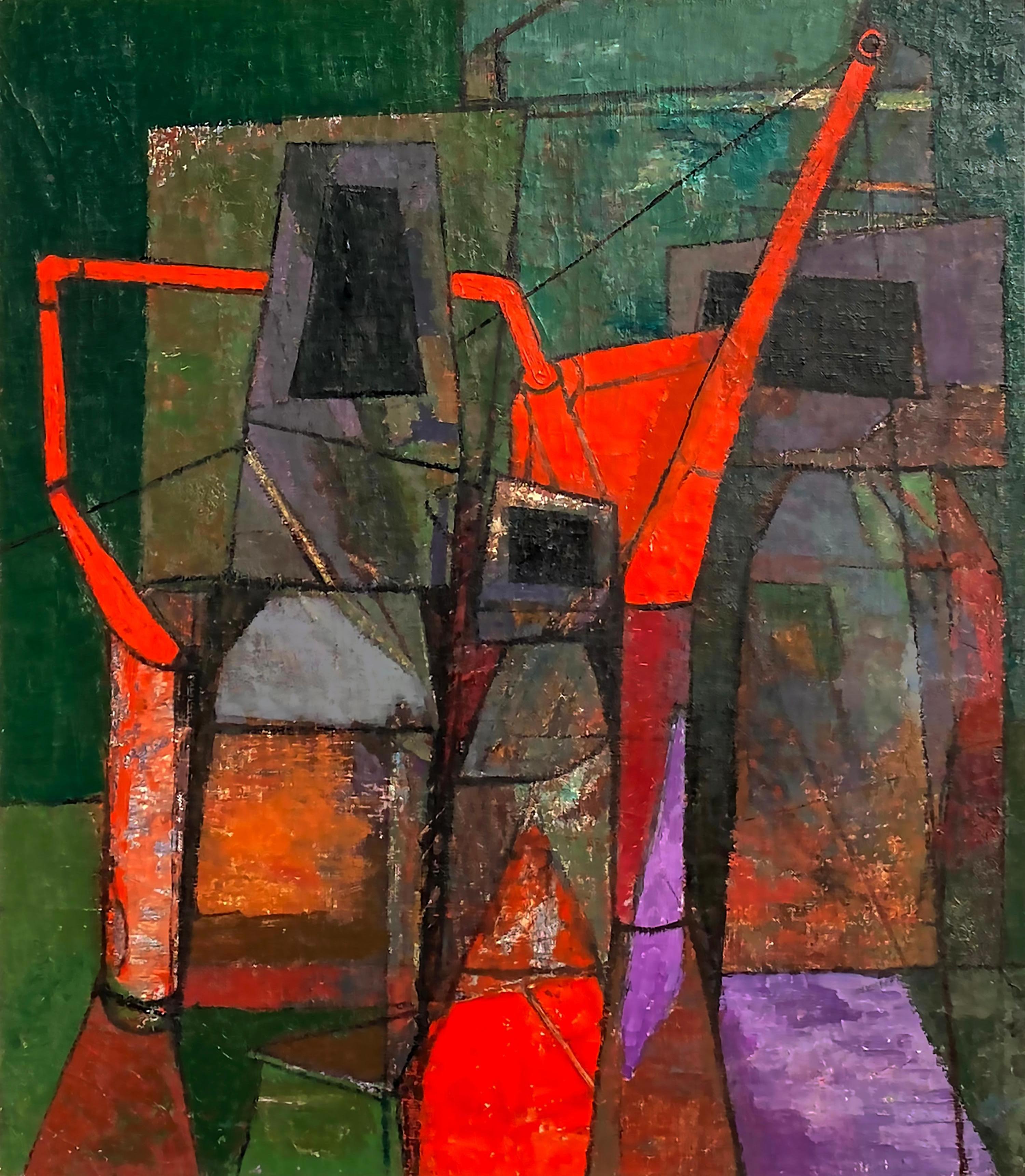 Arthur Osver Abstract Painting - Red Lead