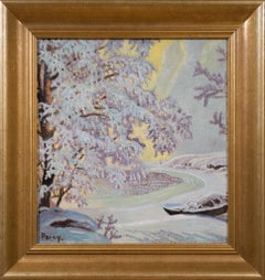 Arthur Percy – Winter Landscape with Snow-Covered Trees and River