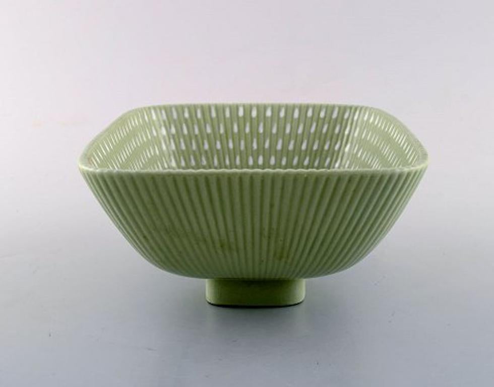 Swedish Arthur Percy for Upsala Ekeby / Gefle, Large Ribbed Bowl