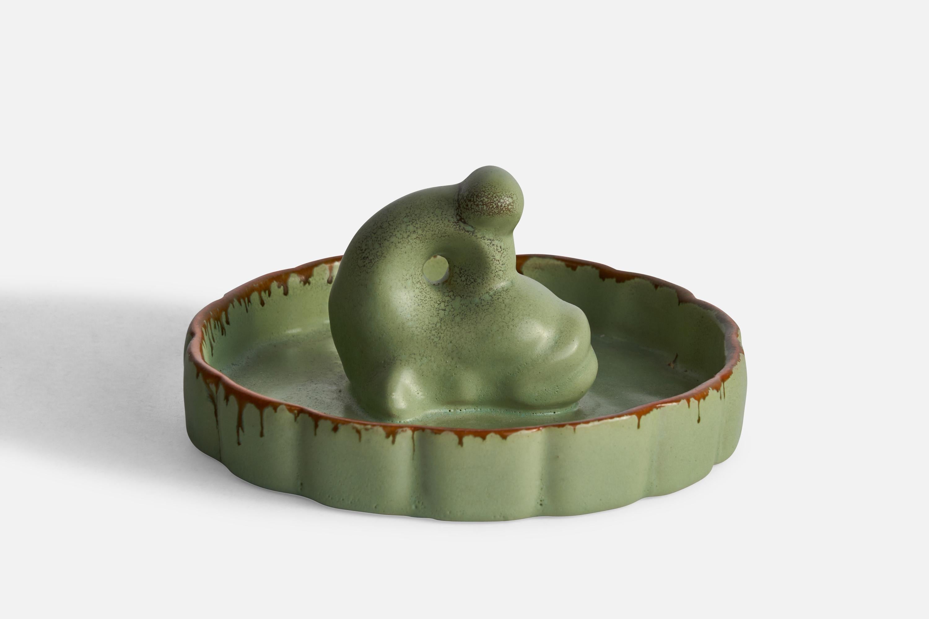 Scandinavian Modern Arthur Percy, Dish, Ceramic, Sweden, 1930s For Sale