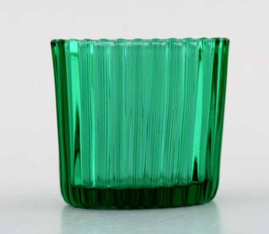Arthur Percy for Nybro Sweden, Collection of Green Art Glass, 9 Pieces For Sale 2