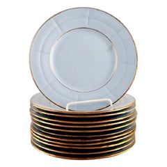 Arthur Percy for Upsala-Ekeby / Gefle, Twelve Art Deco Grand Plates, 1930s-1940s