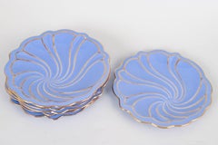 Arthur Percy for Upsala Ekeby. Set of six ceramic "Safir" plates. Mid-20th C.