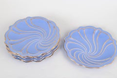 Arthur Percy for Upsala Ekeby. Set of six ceramic "Safir" plates. Mid-20th C.