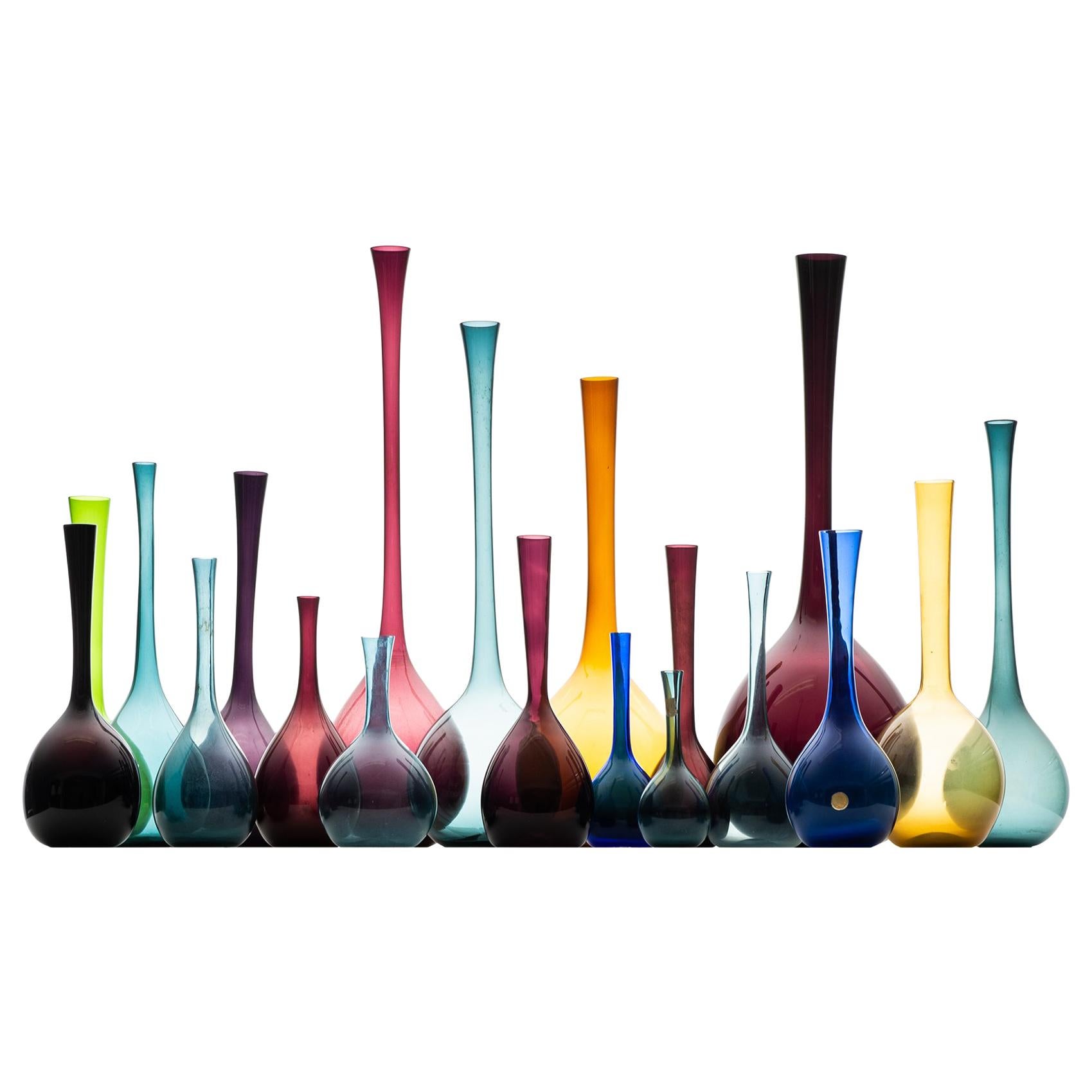 Arthur Percy glass vases produced by Gullaskruf in Sweden