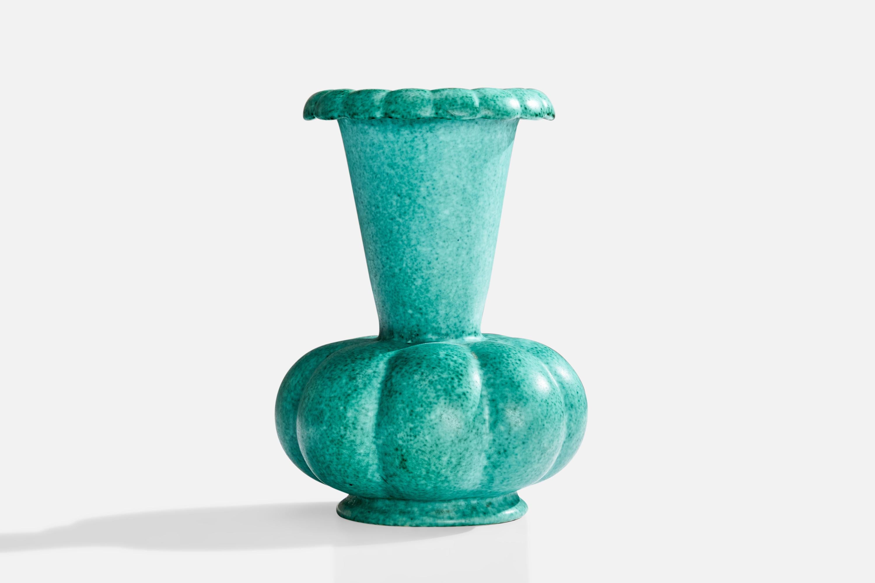Scandinavian Modern Arthur Percy, Vase, Ceramic, Sweden, 1930s For Sale