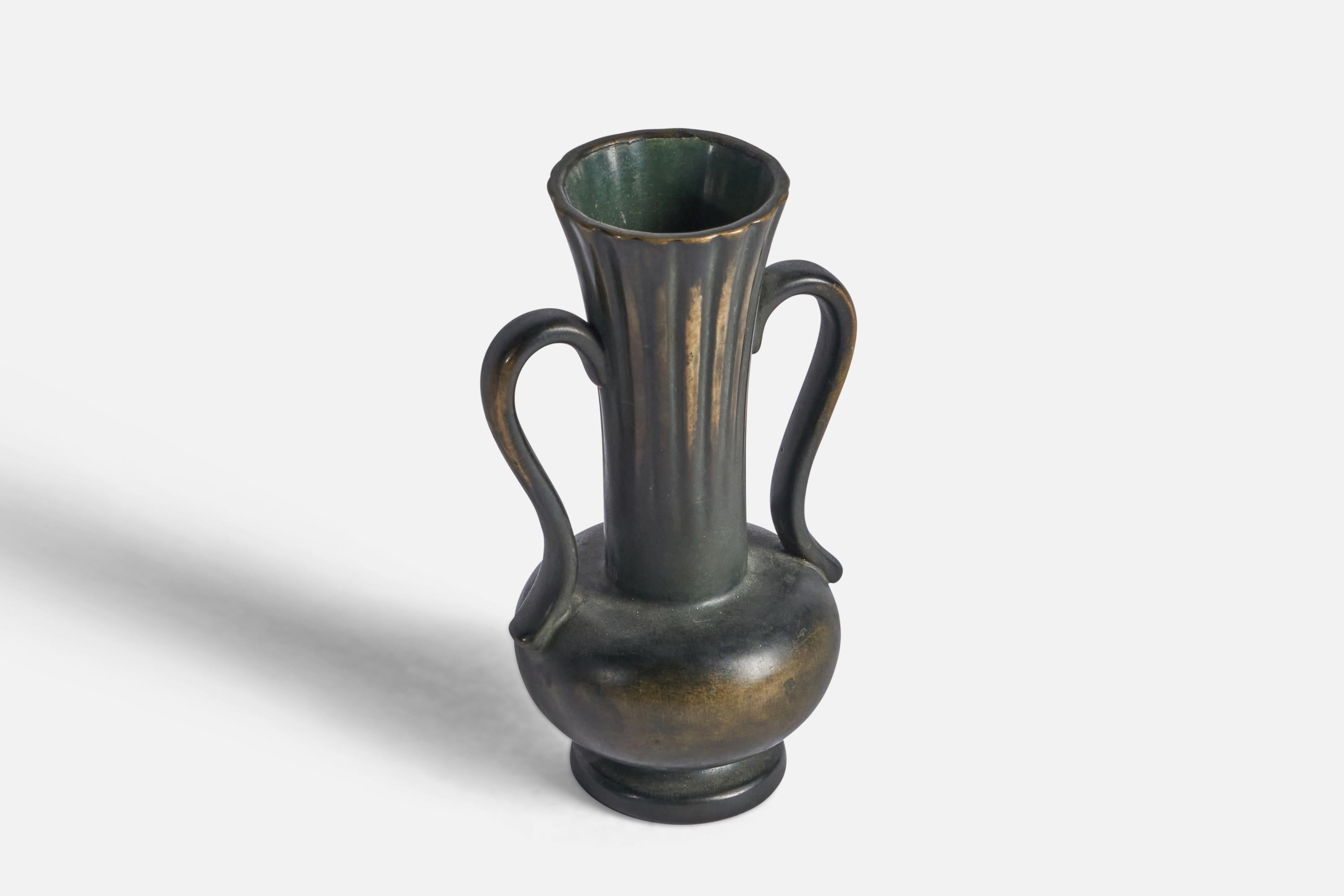 Mid-Century Modern Arthur Percy, Vase, Earthenware, Sweden, 1930s For Sale