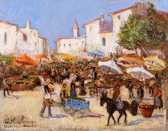 Landscape of market scene