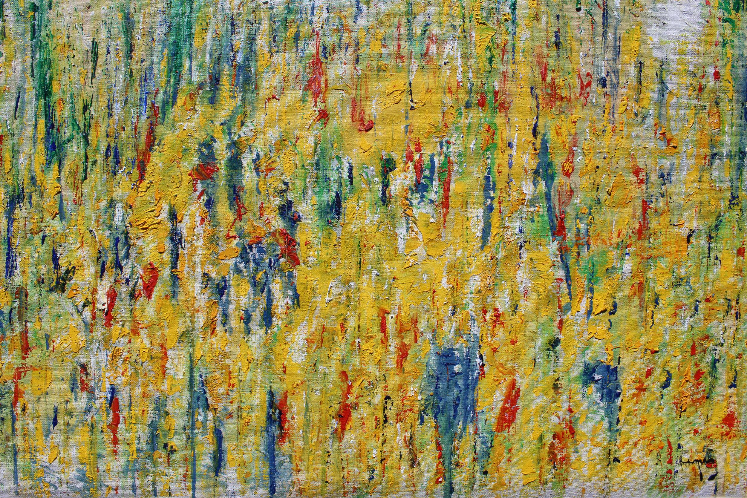 Abstrakte Landschaft, Woodstock, NY. (Abstrakter Expressionismus), Painting, von Arthur Pinajian