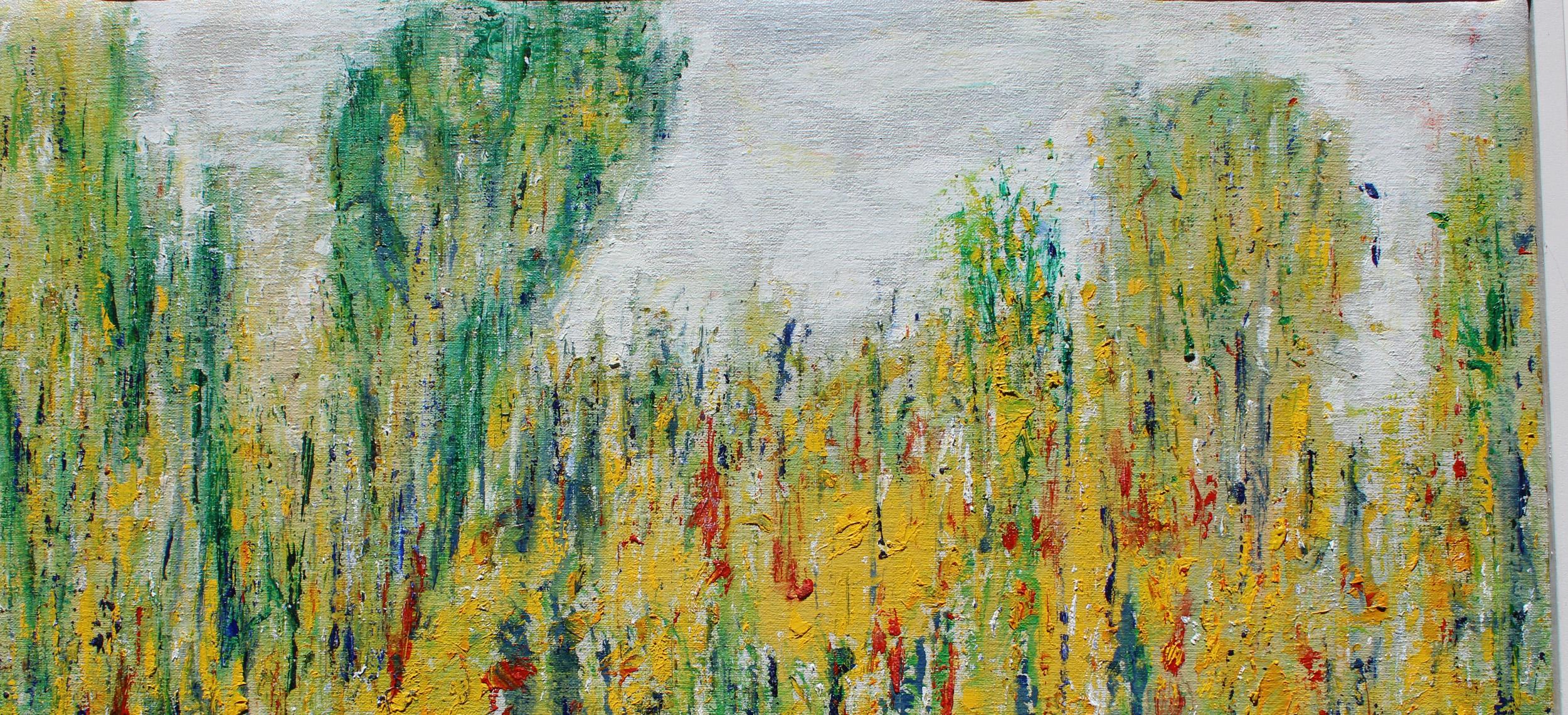 Abstract Landscape, Woodstock, NY. - Abstract Expressionist Painting by Arthur Pinajian