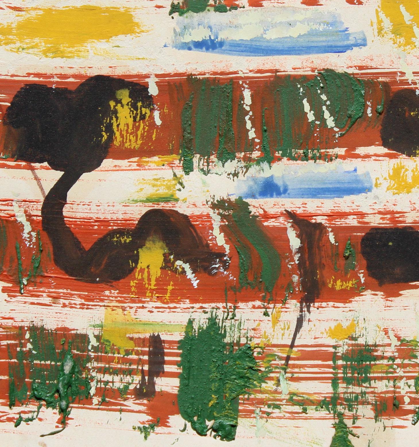 In these abstract landscapes which reached a peak in the early 1980s, 
Pinajian appears to strive for visual and spiritual conclusions regarding flatness and color that parallel the goals of the Abstract Expressionsts.- Peter Falk @ William Inners
