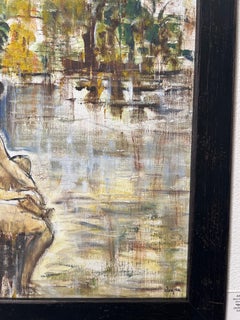 Zeitgenössisches Ölgemälde, Solitude by the Water.