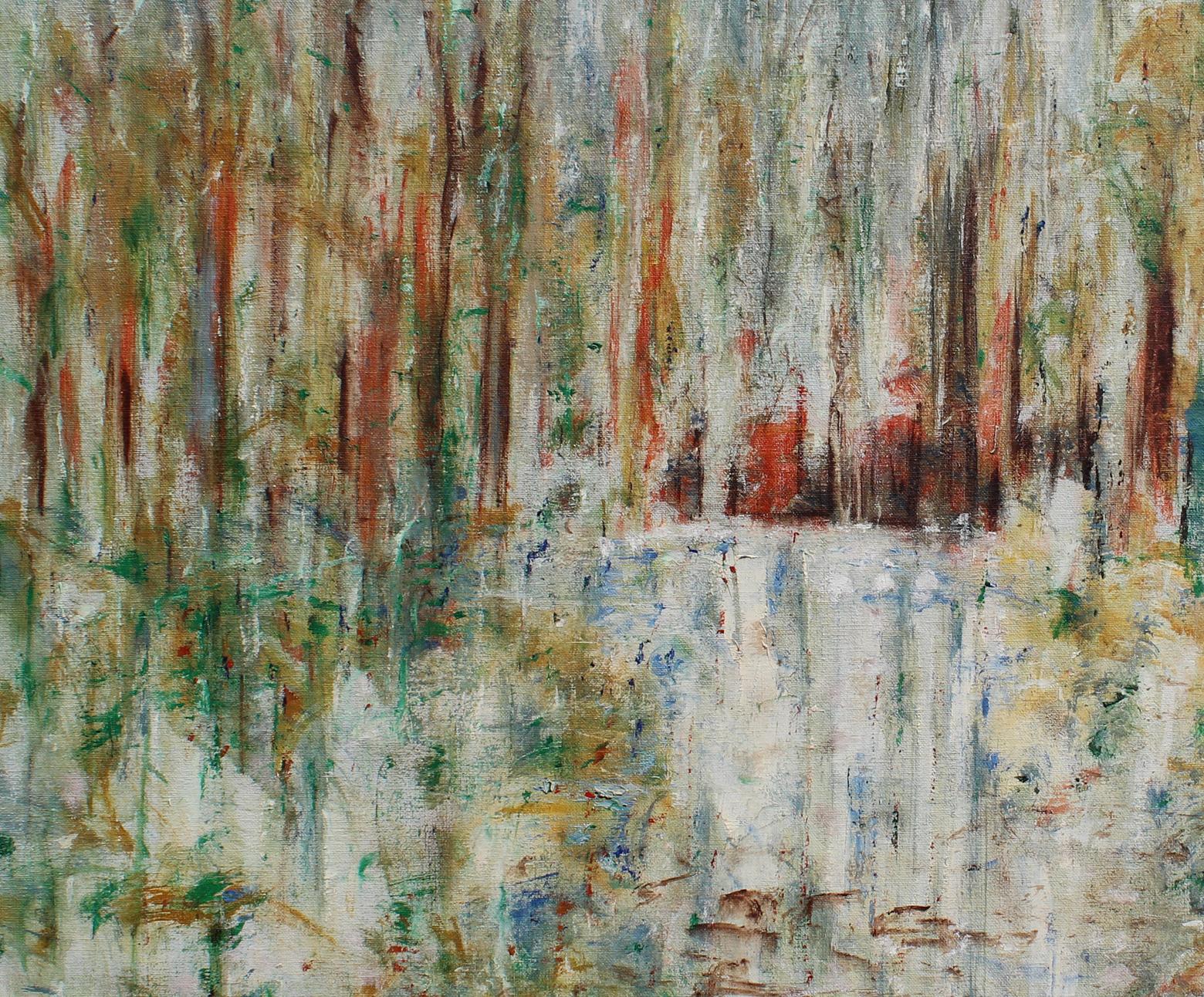 Landscape, New York - Abstract Expressionist Painting by Arthur Pinajian