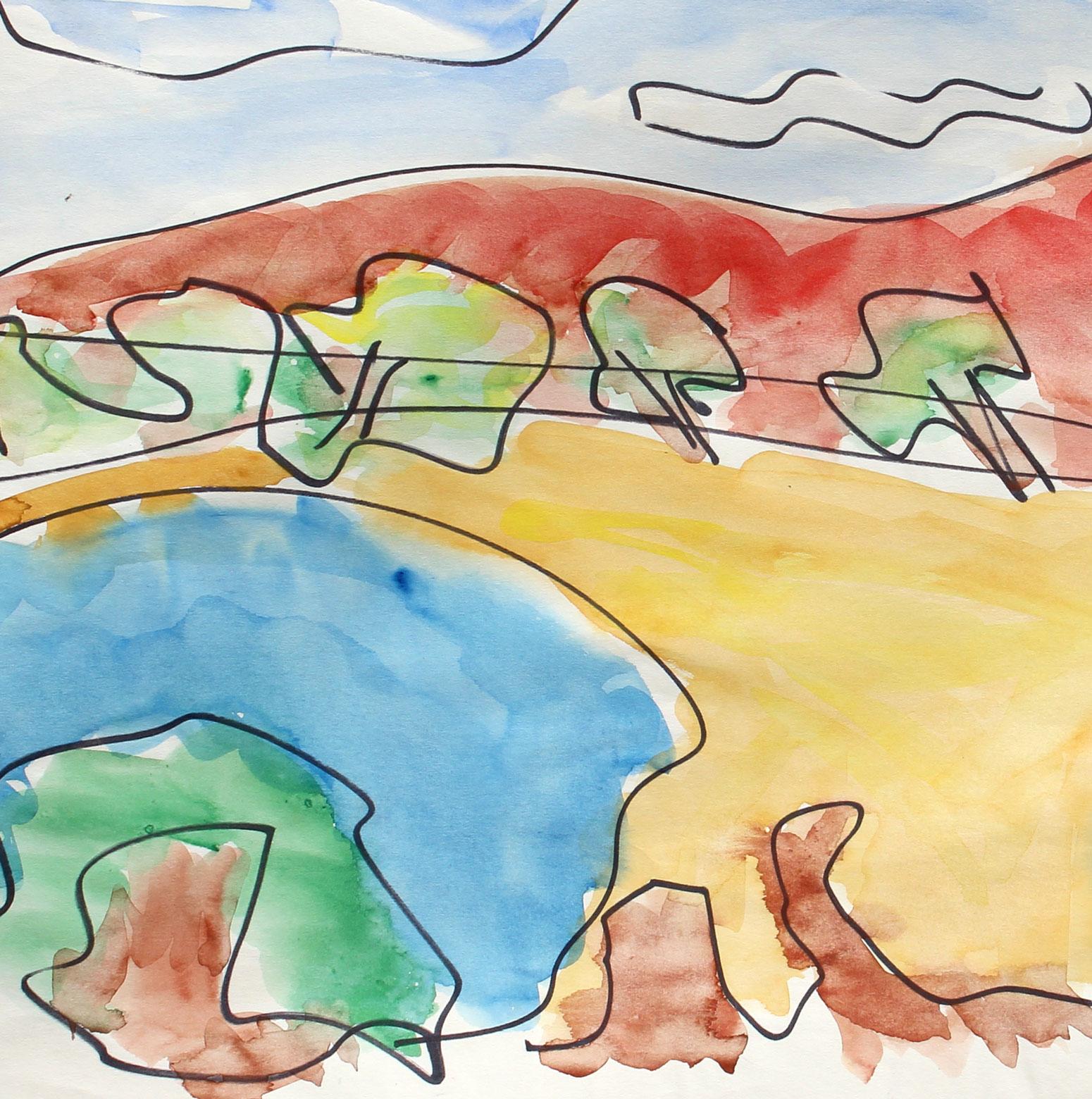 Woodstock, New York, Landschaft  – Painting von Arthur Pinajian