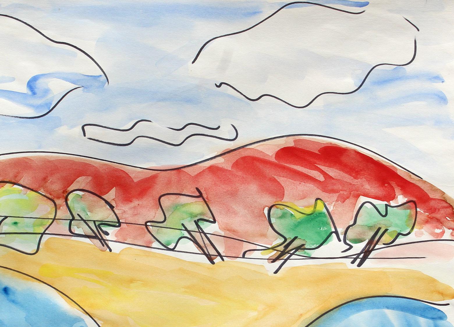 Woodstock, New York, Landschaft  (Abstrakter Impressionismus), Painting, von Arthur Pinajian
