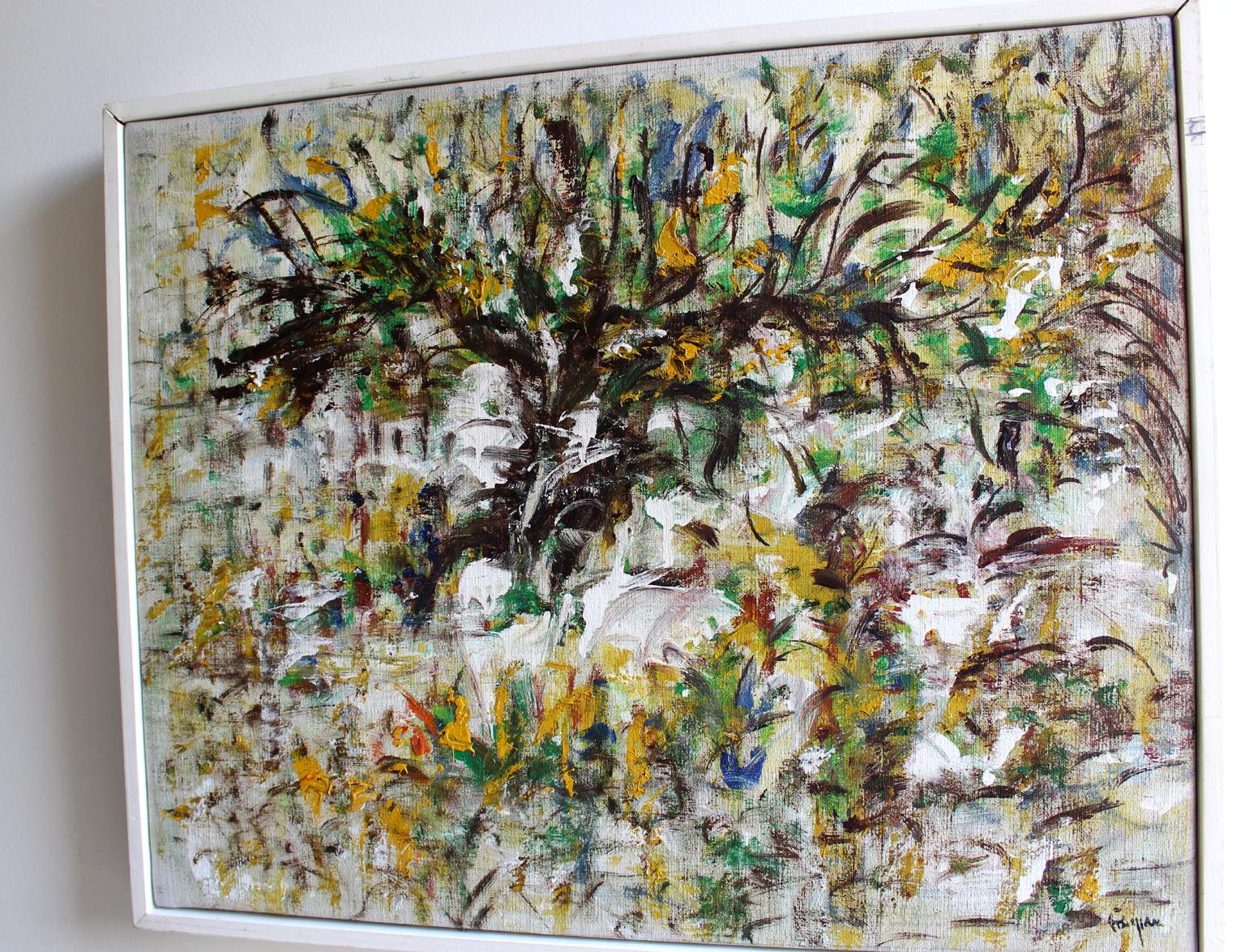 Paisaje, Woodstock, 1968 - Painting Expresionismo abstracto de Arthur Pinajian