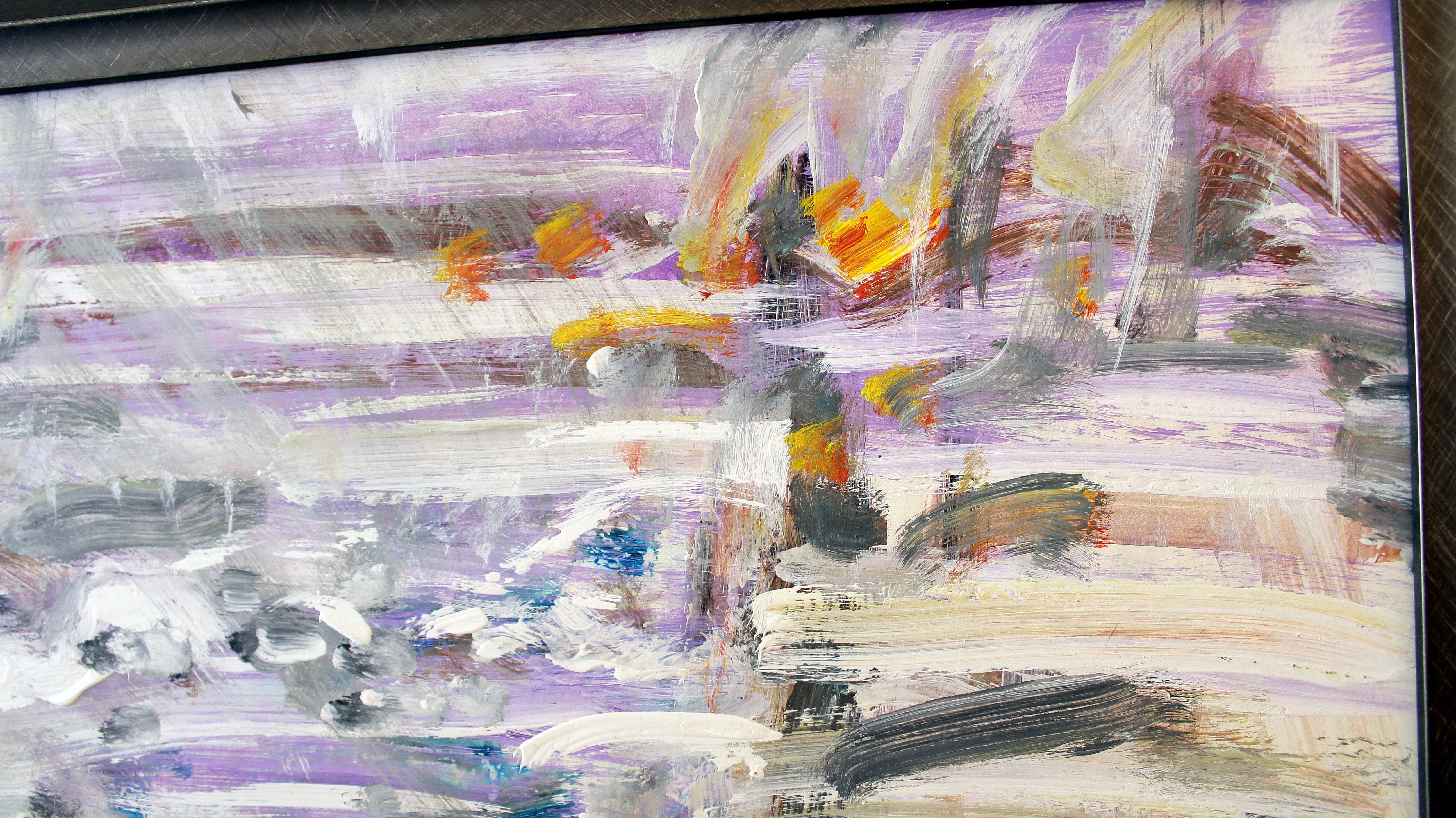 Purple Landscape, archived number 746 - Painting by Arthur Pinajian