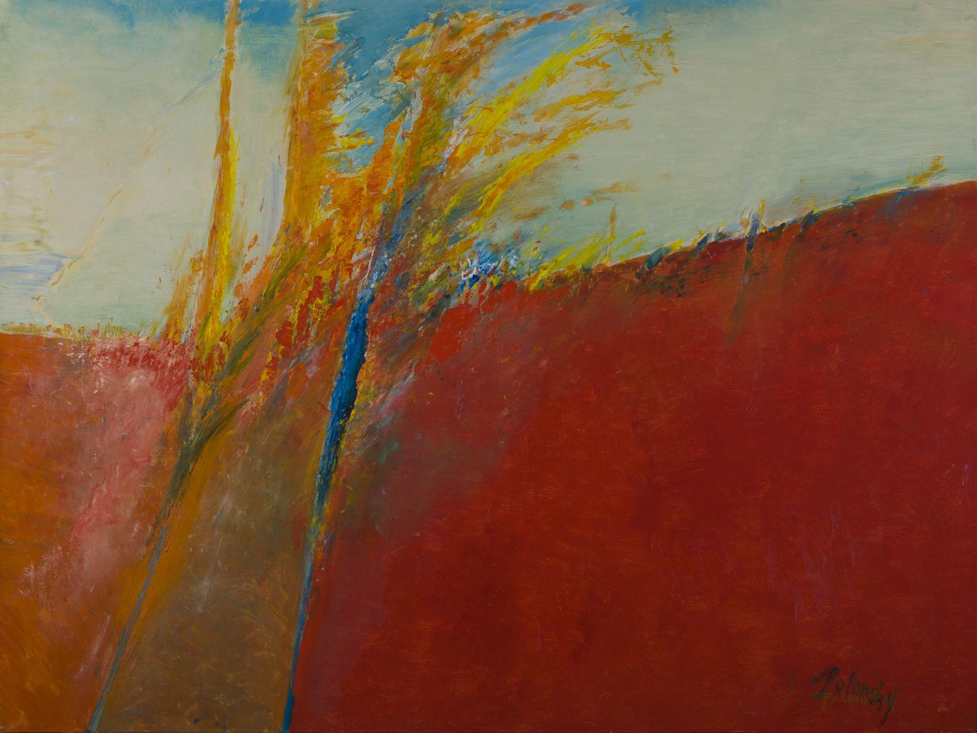 Abstract Painting Arthur Polonsky - Chemin de la flamme