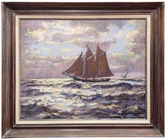 After The Storm, Seascape, Nautical, Maritime, Sailing Ships, Boston Artist