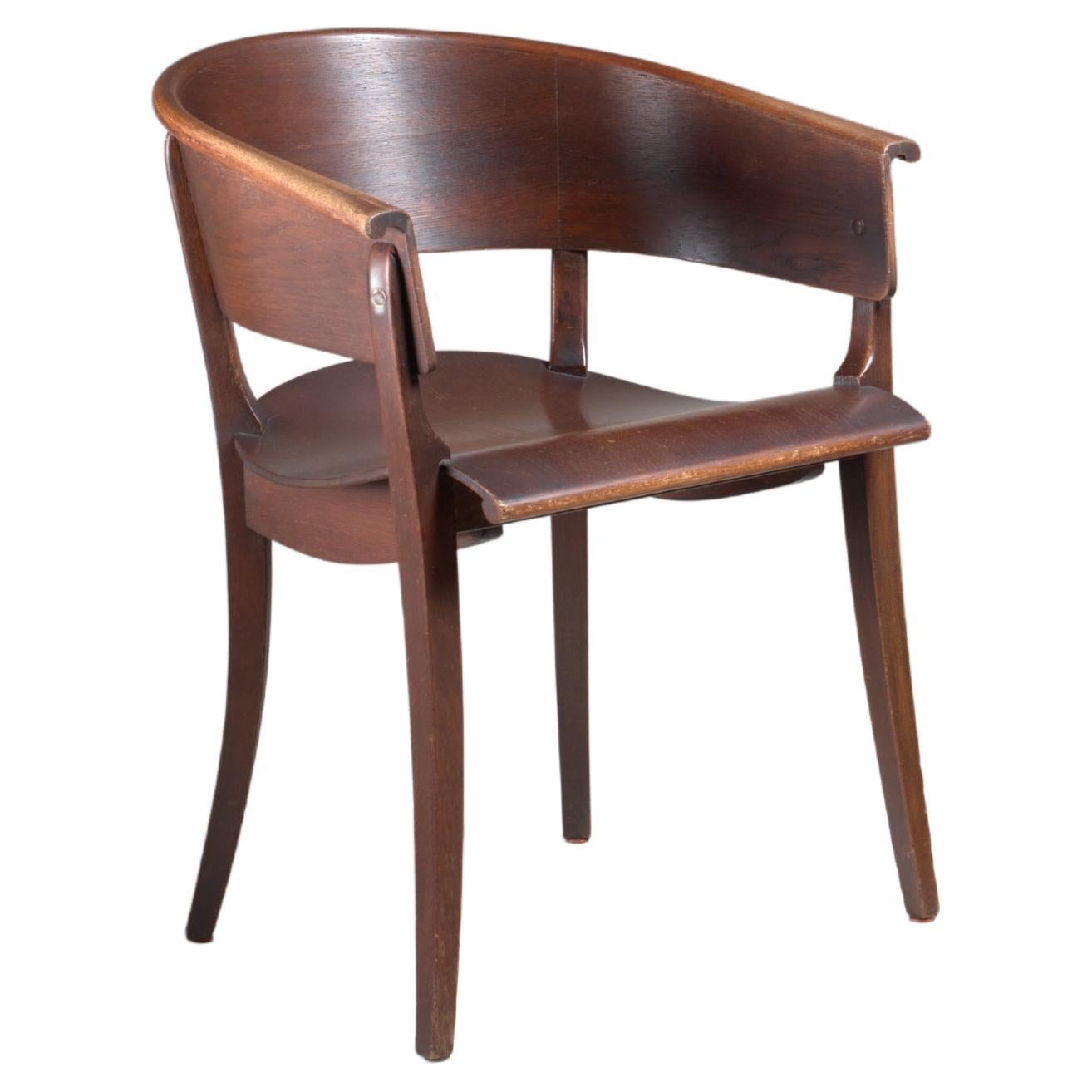 Arthur Rockhausen Bauhaus Style Plywood and Oak Chair, Germany, circa 1928 For Sale