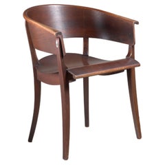 Arthur Rockhausen Bauhaus Style Plywood and Oak Chair, Germany, circa 1928