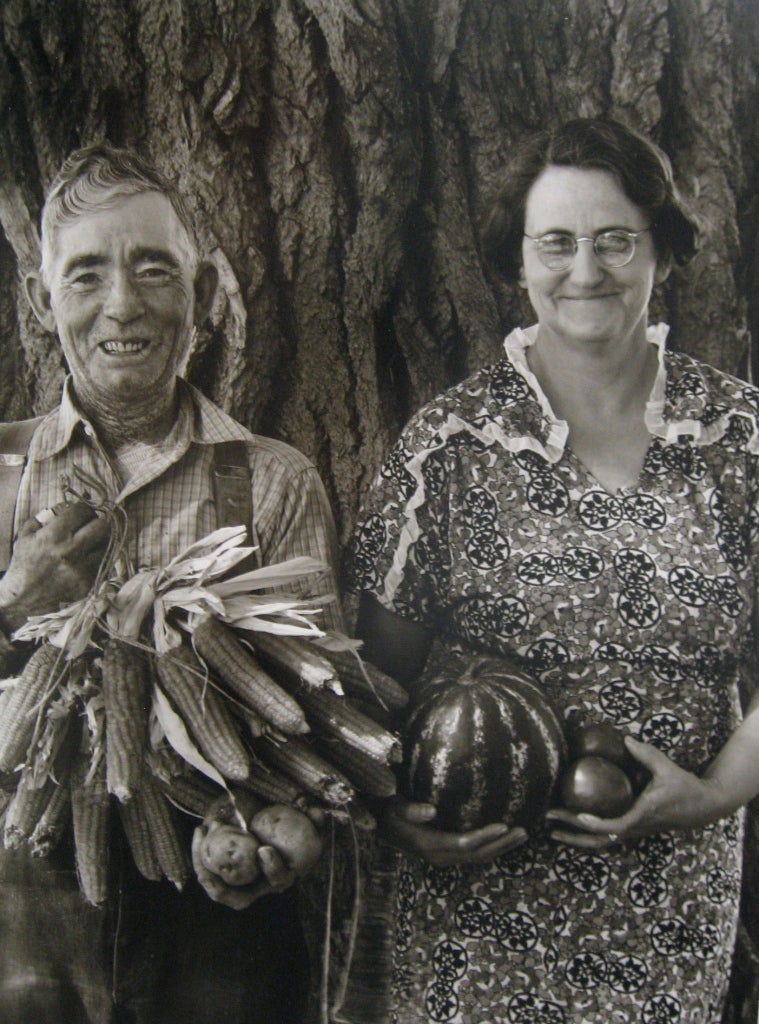 Arthur Rothstein Black and White Photograph - Mr. and Mrs. Andy Bahain, FSA Borrowers on Their Farm Near Kerry, Colorado
