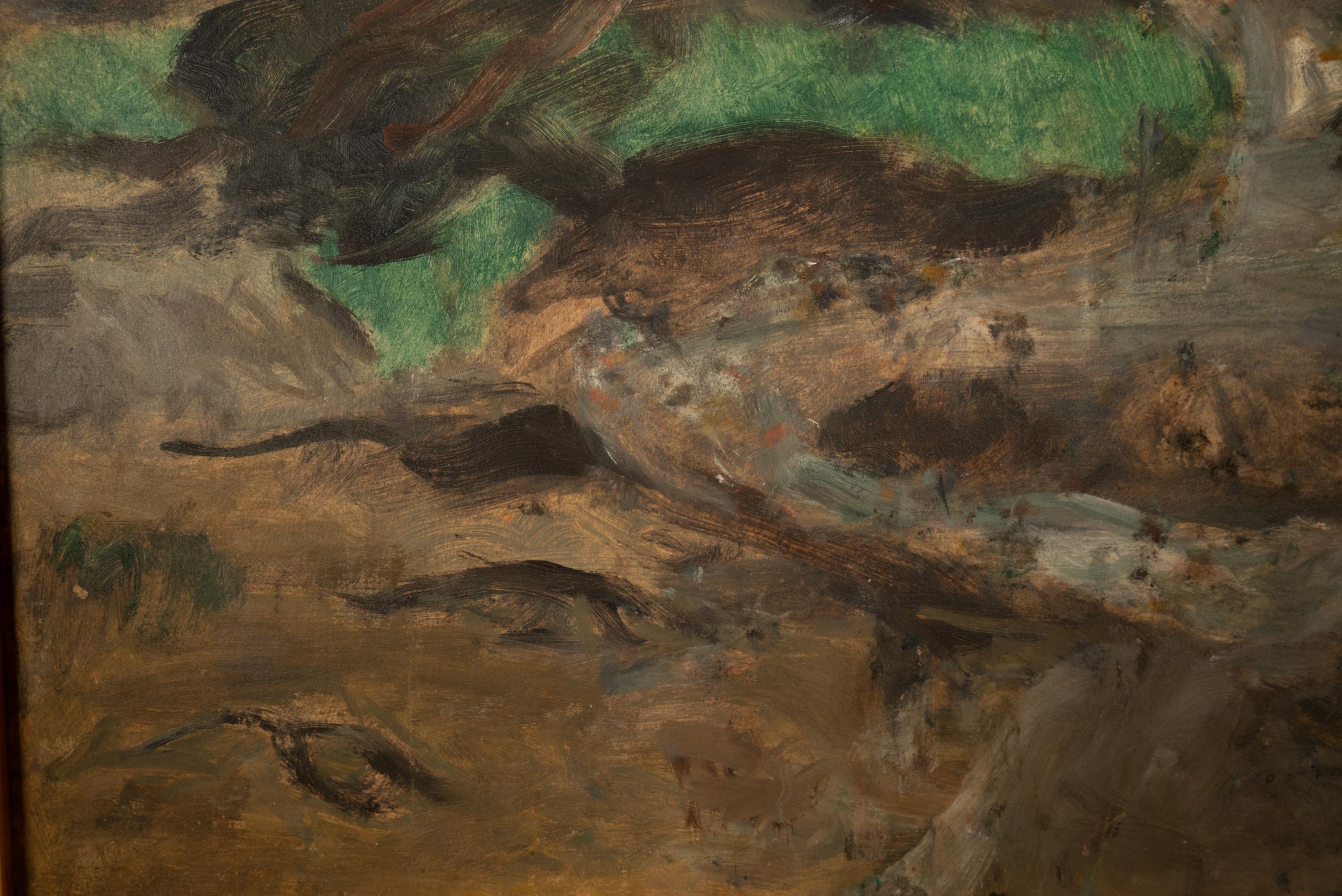 American WPA Oil painting High Desert Landscape Pacific Northwest Oregon For Sale 4
