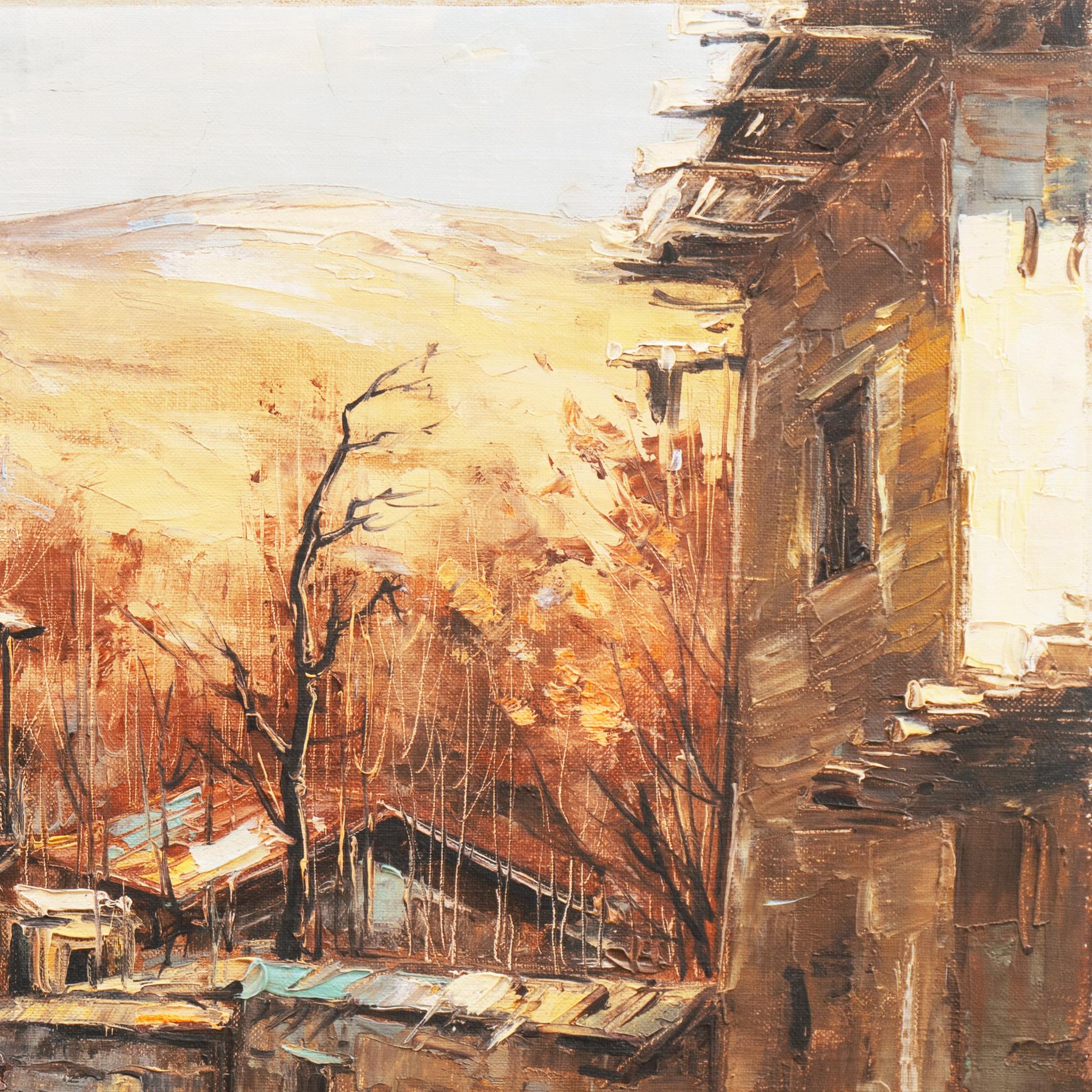 View of Tehran, Iran - Impressionist Painting by Arthur Sarkissian 