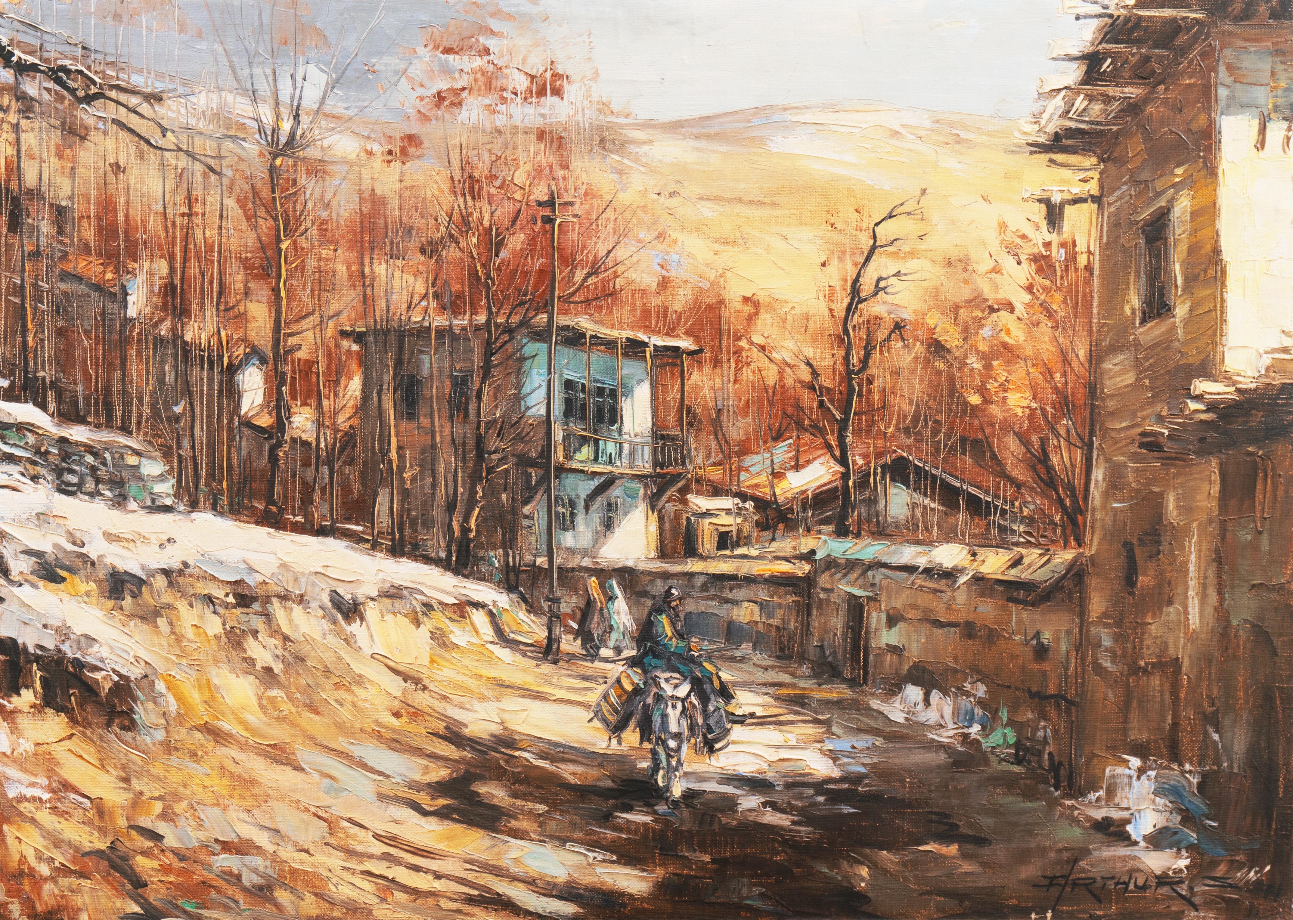 Arthur Sarkissian  Landscape Painting - View of Tehran, Iran