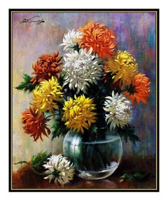 Arthur Sarnoff Original Oil Painting On Canvas Illustration Still Life Artwork
