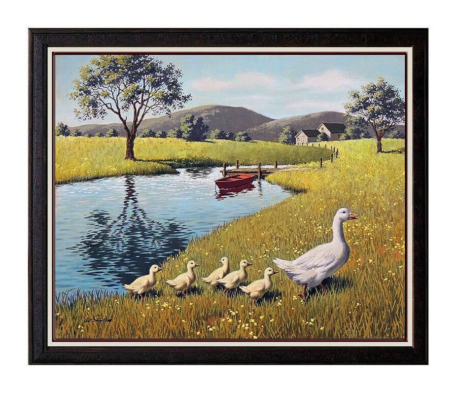 Arthur Sarnoff Authentic Oil Painting on Canvas, Custom Framed and Listed with the Submit Best Offer option.
 
This is a very important and major piece by Sarnoff as he used it to create an advertising promotional print (included with