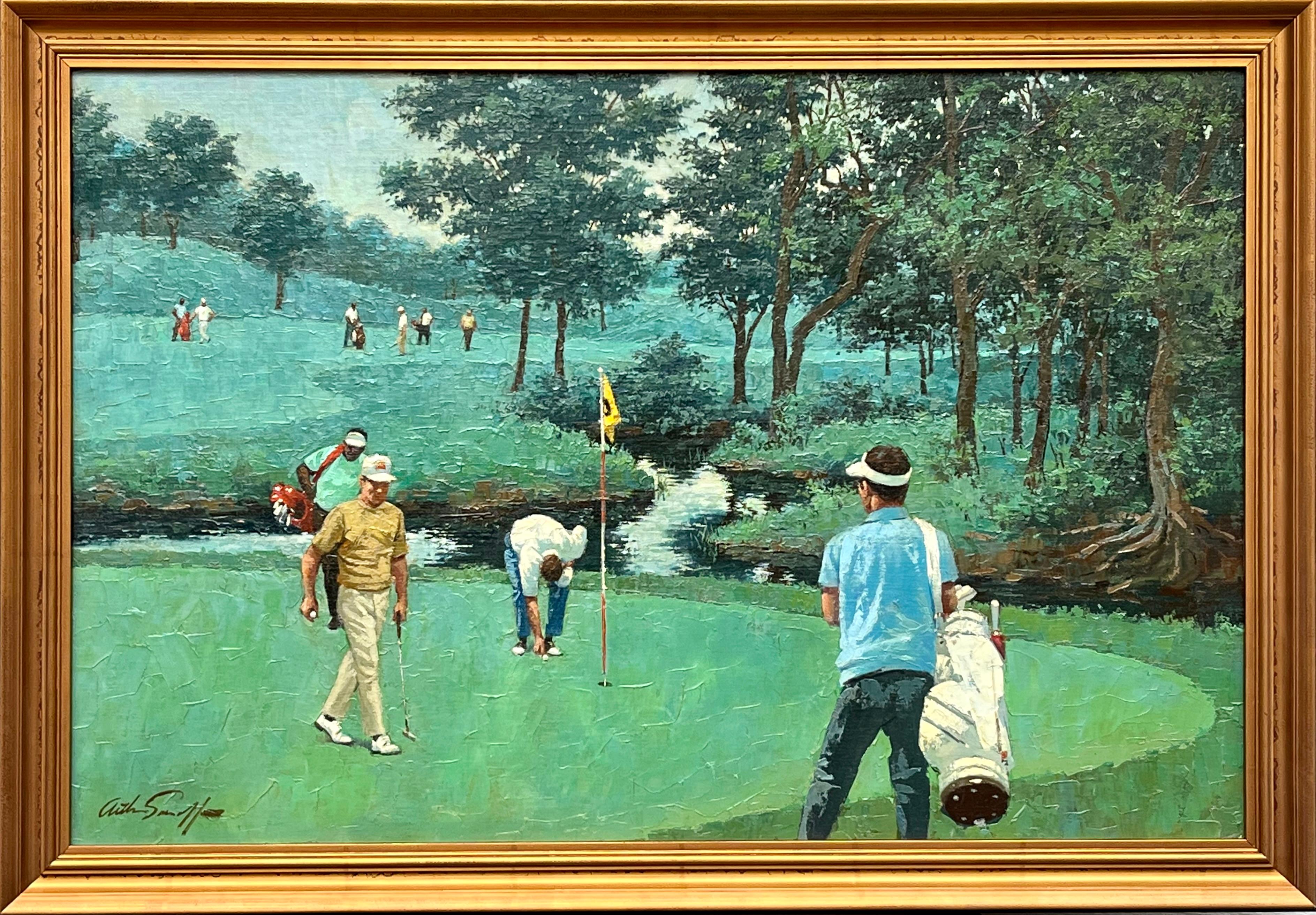 Golf Outing - Painting by Arthur Sarnoff