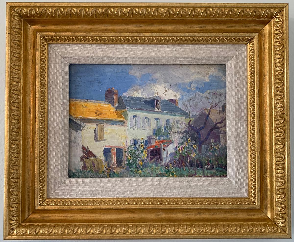 'Impressionist Landscape with House' by Arthur Schneider, Oil on Canvas