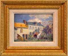 Paesaggio impressionista con casa' di Arthur Schneider, Olio su tela