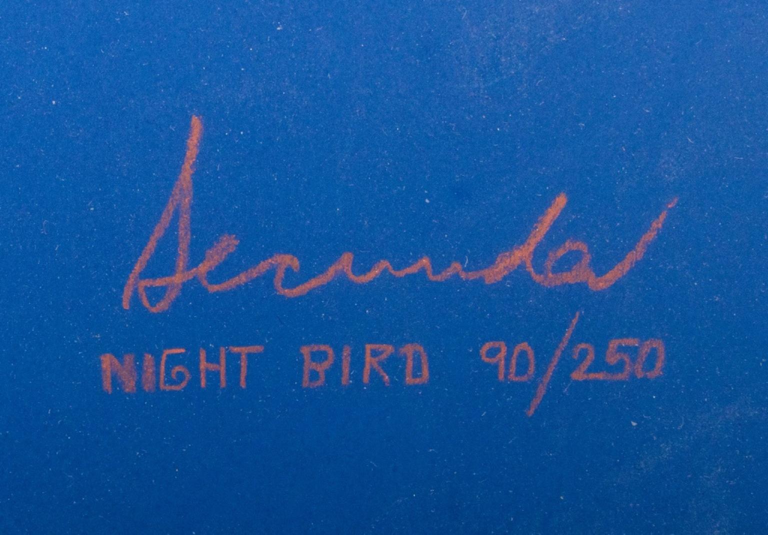 Arthur Secunda: Serigrafie „Night Bird“ (Moderne) im Angebot
