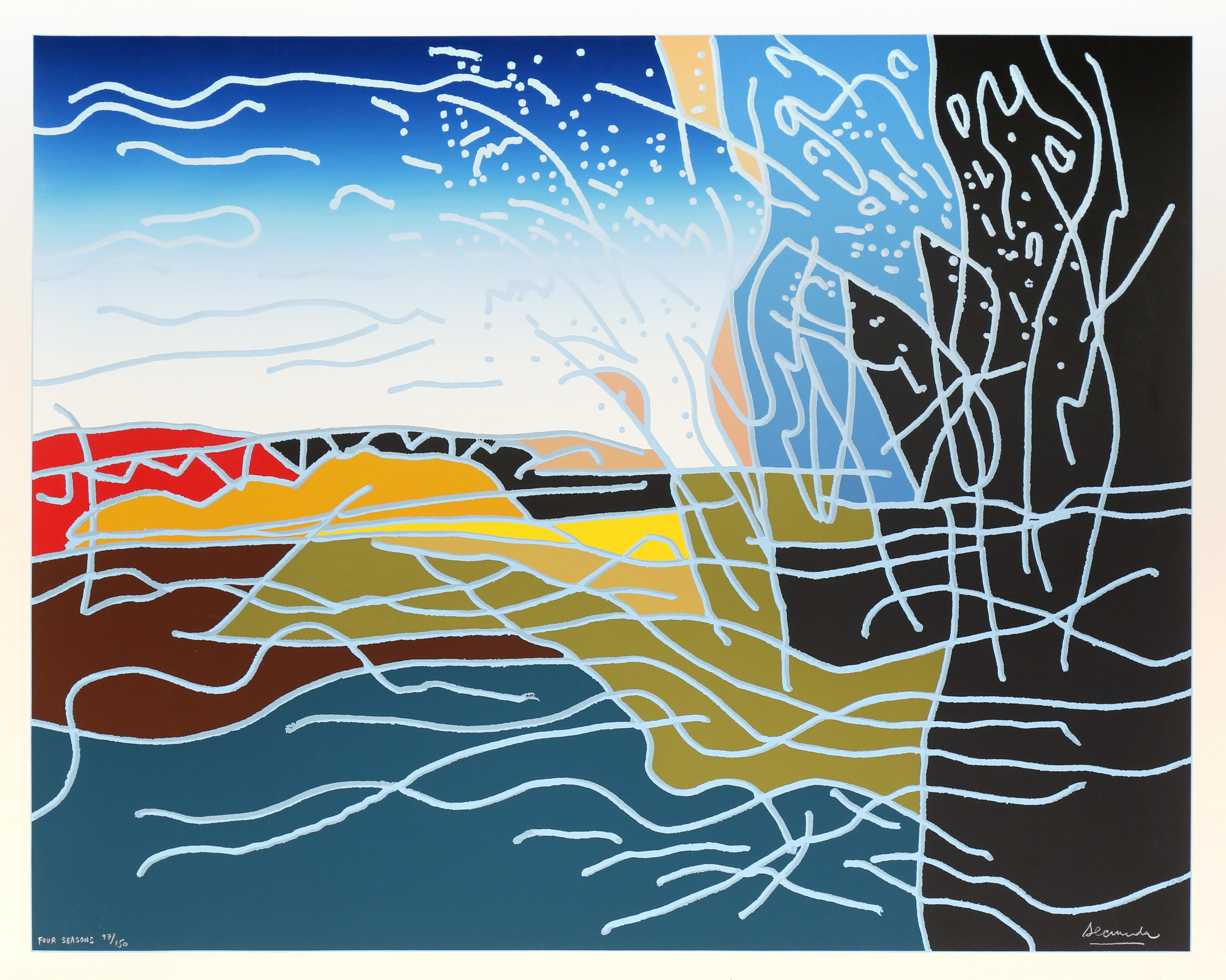 Landscape Print Arthur Secunda - Quatre saisons