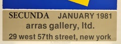 Affiche d'événements de Arras Gallery, Ltd, New York, janvier 1981